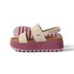 REEF Water Vista Higher platform sandals facing right in side view with adjustable ankle strap and water-friendly comfort