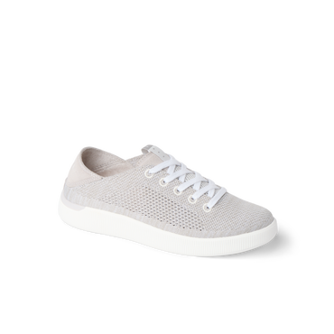 Reef Neptune women's lightweight sneaker angled right with breathable light grey fabric and cushioned arch support