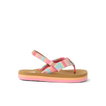 Little Ahi girls' sandal facing left, showing straps and sole with soft-rebound cushioning and arch support.