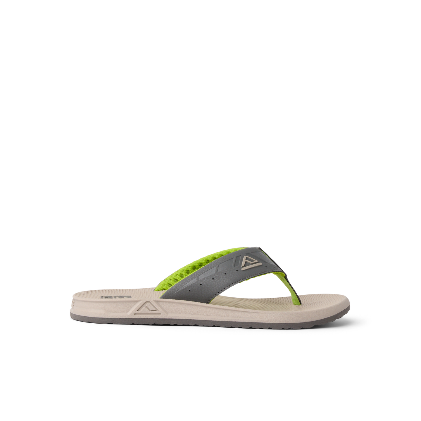 Phantoms sandal facing right, showing side profile with water-friendly materials and comfort features for beach wear.