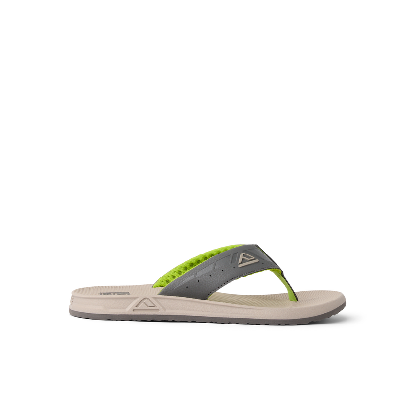 Phantoms sandal facing right, showing side profile with water-friendly materials and comfort features for beach wear.