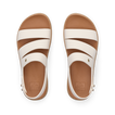 Top view of Water Vista Higher 2 women's sandals in white with soft cushioning and arch support, designed for comfort.