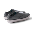 Pair of Neptune Lido men's grey sneakers facing right, showing rear and side with soft cushioning and arch support.