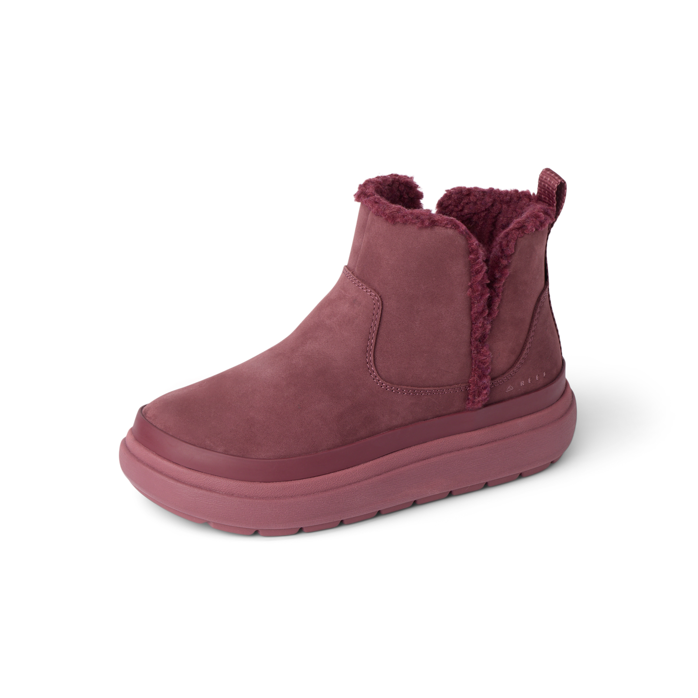 Weekend Autumn women's right-facing boot with plush interior and durable sole, combining comfort and beach-inspired style.