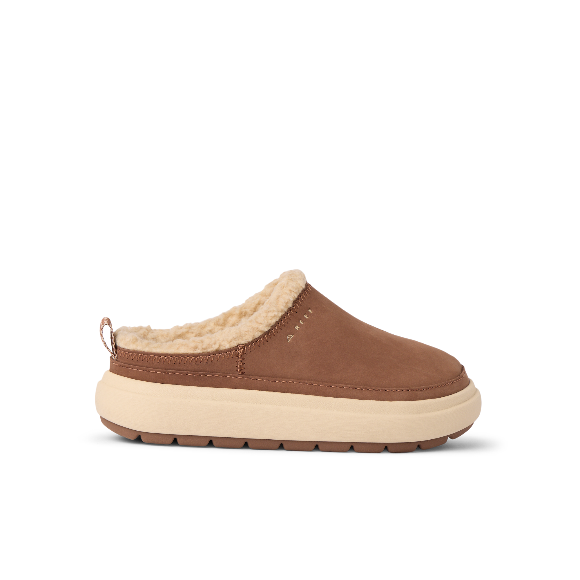 Weekend Low Brooke shoe facing left, cozy suede upper with plush lining, designed for comfort and arch support.