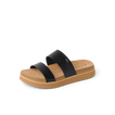 Vista Hi 2 sandal facing left with black vegan straps, cushioned cork footbed, and supportive lightweight platform sole