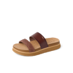 Vista Hi 2 sandal facing right, showing brown braided and smooth straps, cushioned platform, and arch support sole for comfort