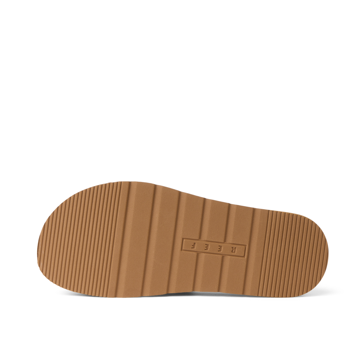 Vista Hi 2 sandal close-up of the brown sole facing up, showing textured tread and durable beach-ready design.