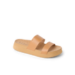 Vista Hi 2 sandal facing left with natural vegan straps, cushioned cork footbed, anatomical arch support, and lightweight platform sole