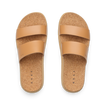 Vista Hi 2 sandals top view with natural vegan straps, cushioned cork footbed, and lightweight platform for all-day comfort