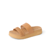 Vista Hi 2 sandal facing right with tan smooth and braided straps, cushioned footbed, and lightweight platform sole for comfort