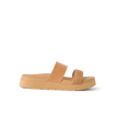 Vista Hi 2 sandal facing right with tan smooth and braided straps, cushioned platform, and enhanced arch support for comfort
