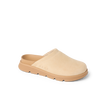 Vista Luxe Mariana clog facing left, close-up of closed-toe suede upper with anatomical arch support and lightweight sole.