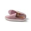 Coastal Breeze women's slip-on shoe in pale mauve facing right, showing top and sole, beach-inspired comfort design