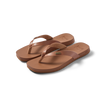 Vista Lune women's tan sandals facing right, close-up of toe and strap with soft cushioning and arch support.