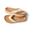 Vista Luxe Vivianahh women's sandals, top view and right side, beige with soft cushioning and arch support, beach-inspired comfort.