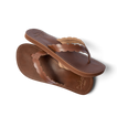 Reef Cushion Celine women’s sandals in chocolate brown, top and side view showing cushioned footbed and arch support.
