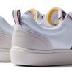 Close-up of the left heel of Triton men's shoe showing lightweight, water-friendly materials and anatomical arch support.
