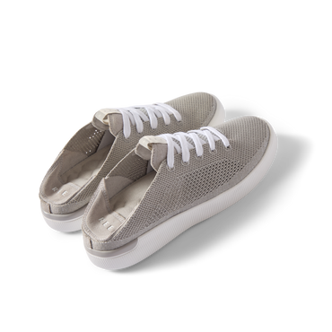 Reef Neptune adult women's gray sneakers facing left, lightweight, breathable mesh with soft cushioning and arch support.