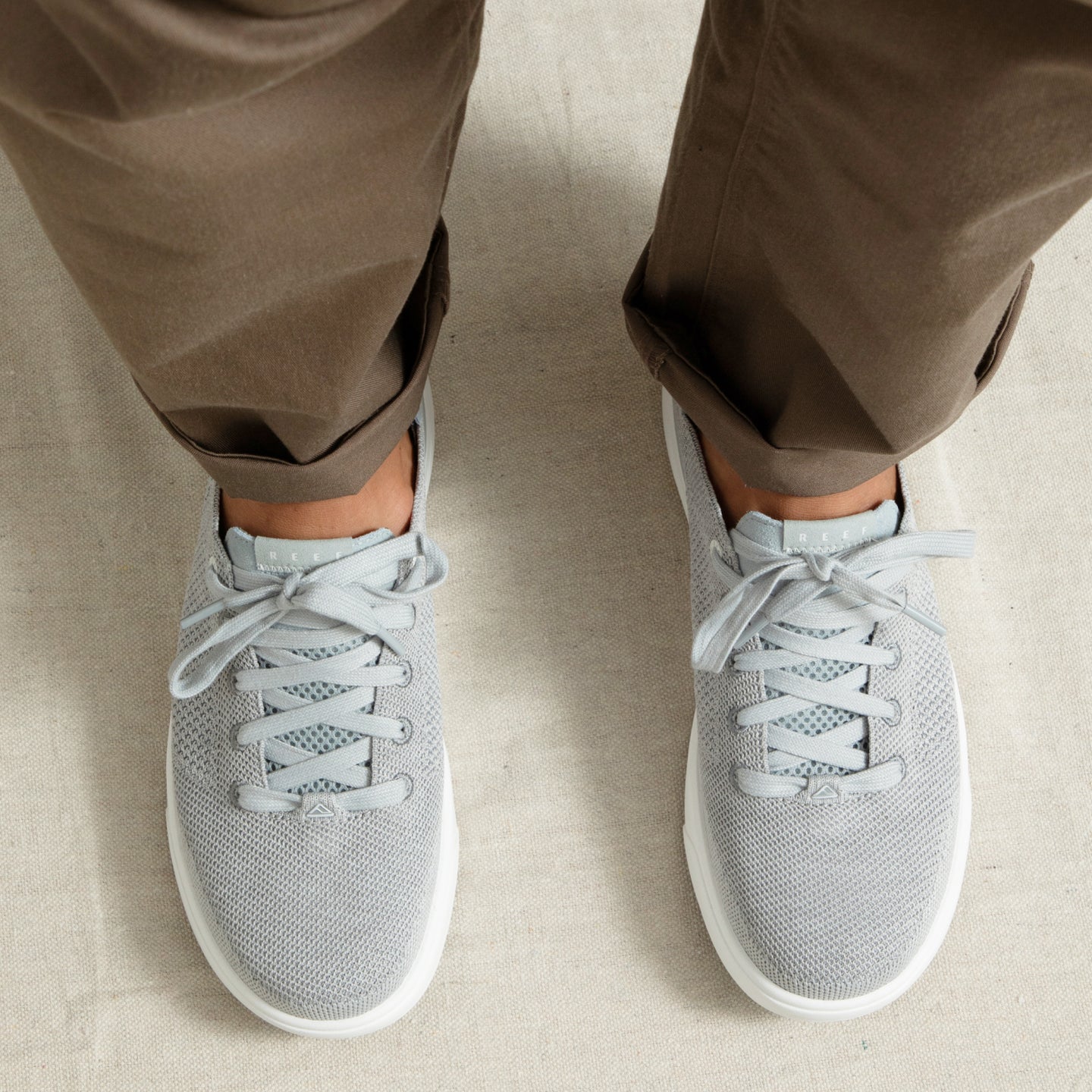 Neptune HT men's grey sneakers facing forward, lightweight with breathable mesh upper and REEFlex soft cushioning.