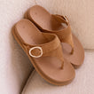 Vista Gabriella suede sandals facing up with buckle detail, arch support, and soft cushioning for beach comfort.