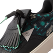 Close-up of the right Onshore Pebble X Palm shoe front with surf-inspired print, soft cushioning, and arch support