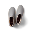 Top view of Scallywag men's slip-on shoes in grey birch with water-friendly material and cushioned footbed for beach comfort.