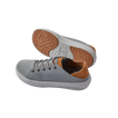 Atlantic men's grey and tan sneakers with lightweight breathable upper, showing outsole and side profile facing right.