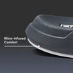 Close-up of the front toe area of Cruiser men's footwear showing textured upper and Nitro-Infused Comfort cushioning.