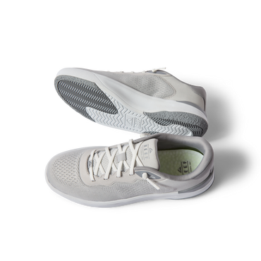 Shoreline Del Mar men's light grey sneaker pair with top and bottom views, facing right, designed for comfort and beach use.