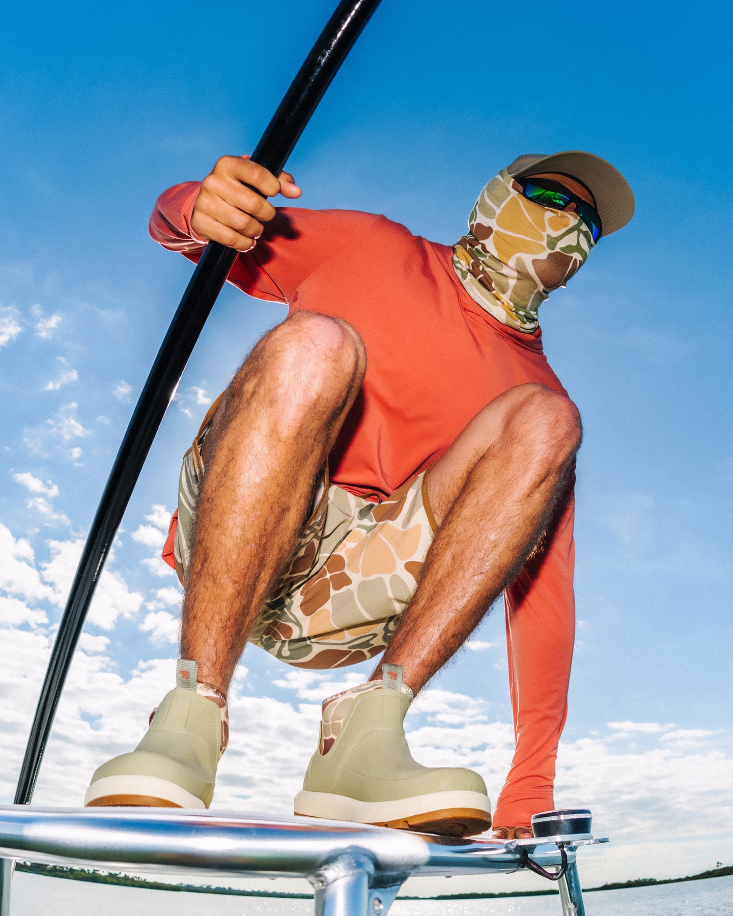 Bamboo Lightweight Sun Mask - Floral Camo view 2