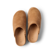 Vista Luxe Mariana suede clogs viewed from above with toes facing upward and heels downward for comfortable everyday wear