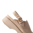 Vista Skye Rosa beige clog facing left with adjustable backstrap, cushioned sole, and reef branding on the side