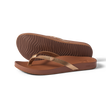 Vista Ivy women's sandals in bronze, side view with sole upward, surf-inspired comfort and anatomical arch support.
