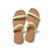 Top view of Water Willow Marina women's sandals in light aloe green with cushioned footbed designed for beach comfort.