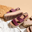 Pair of women's Water Vista Higher sandals facing right, showing side and bottom tread with cushioned platform sole.