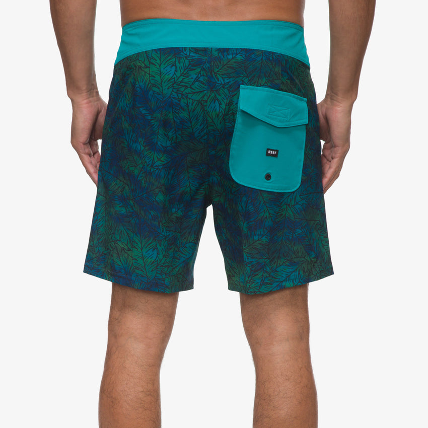 Worley F/W Wvn Short - Tile Blue - Back View